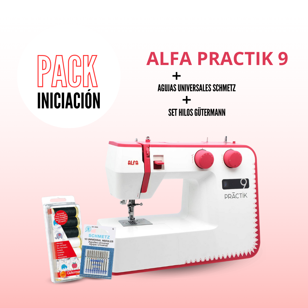 Nivel Principiante - Alfa Practik 9 + Set Agujas Universales + Kit Coselotodo Gütermann