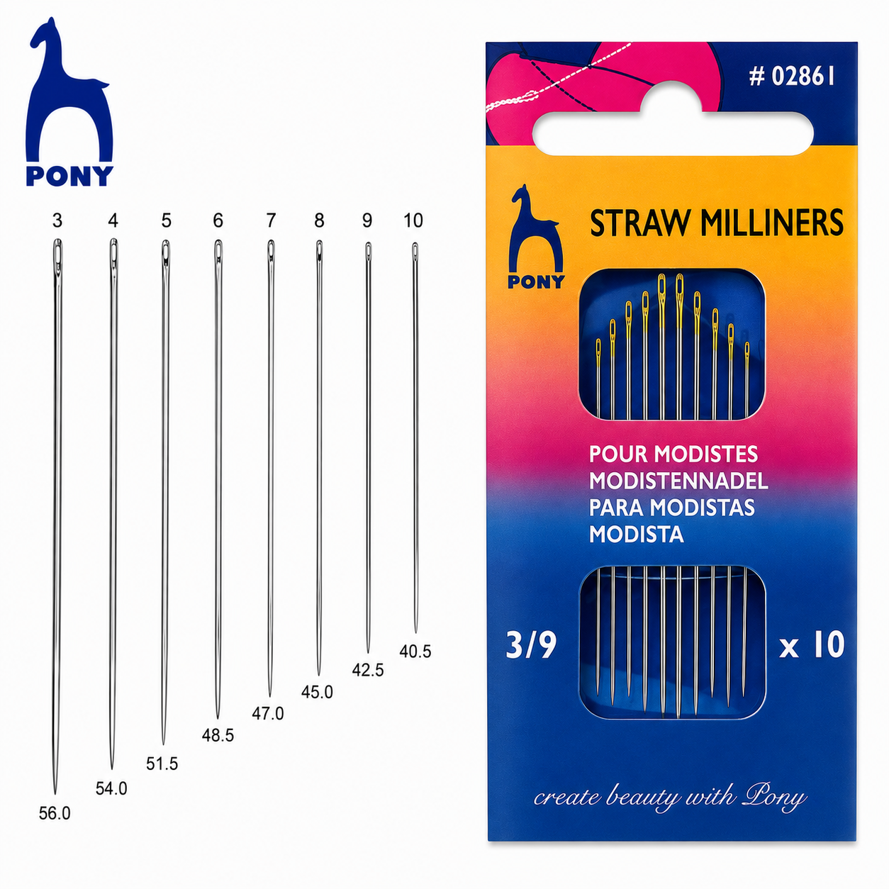 Agujas capoteras PONY 3/9 – 10 unidades