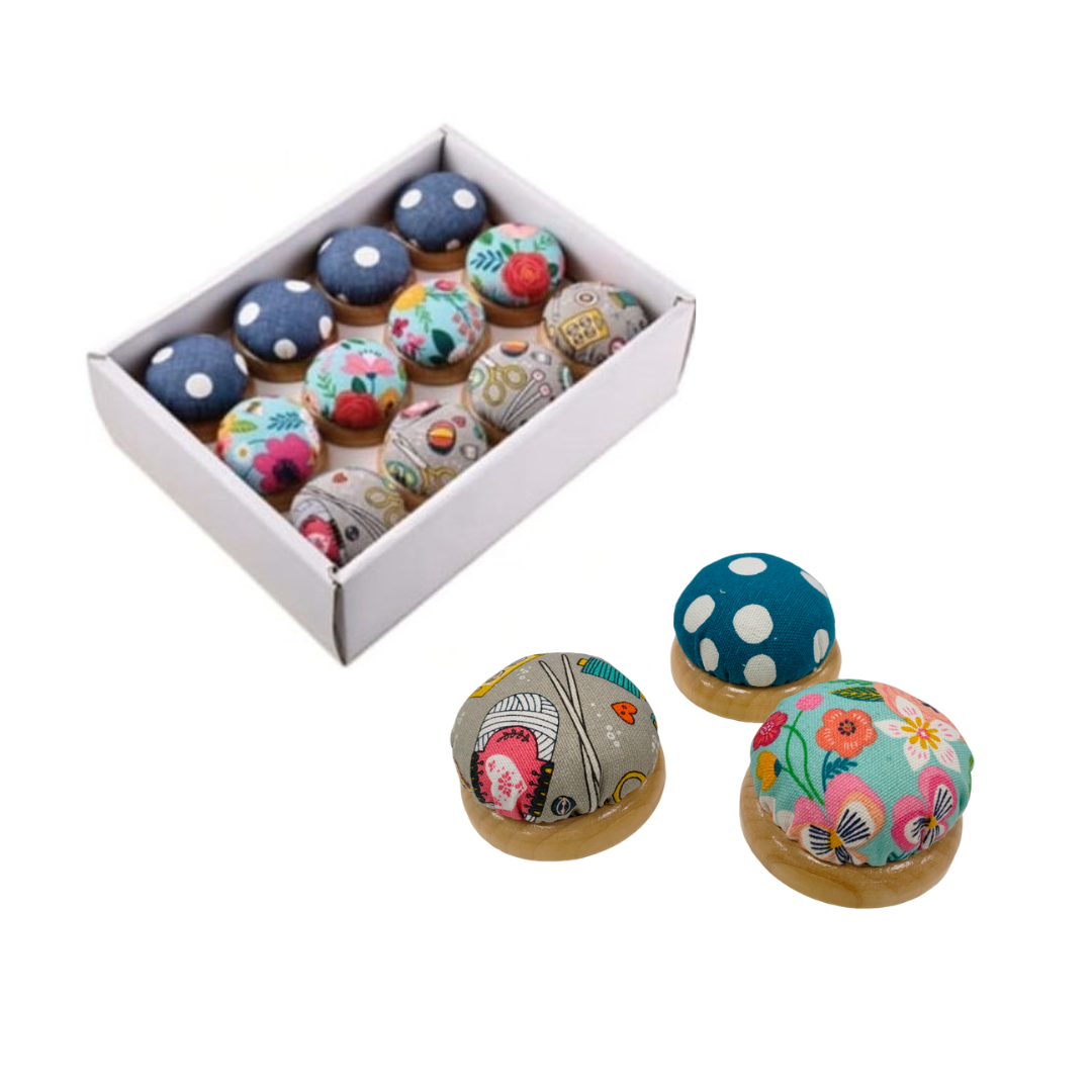 Alfileteros con base de madera