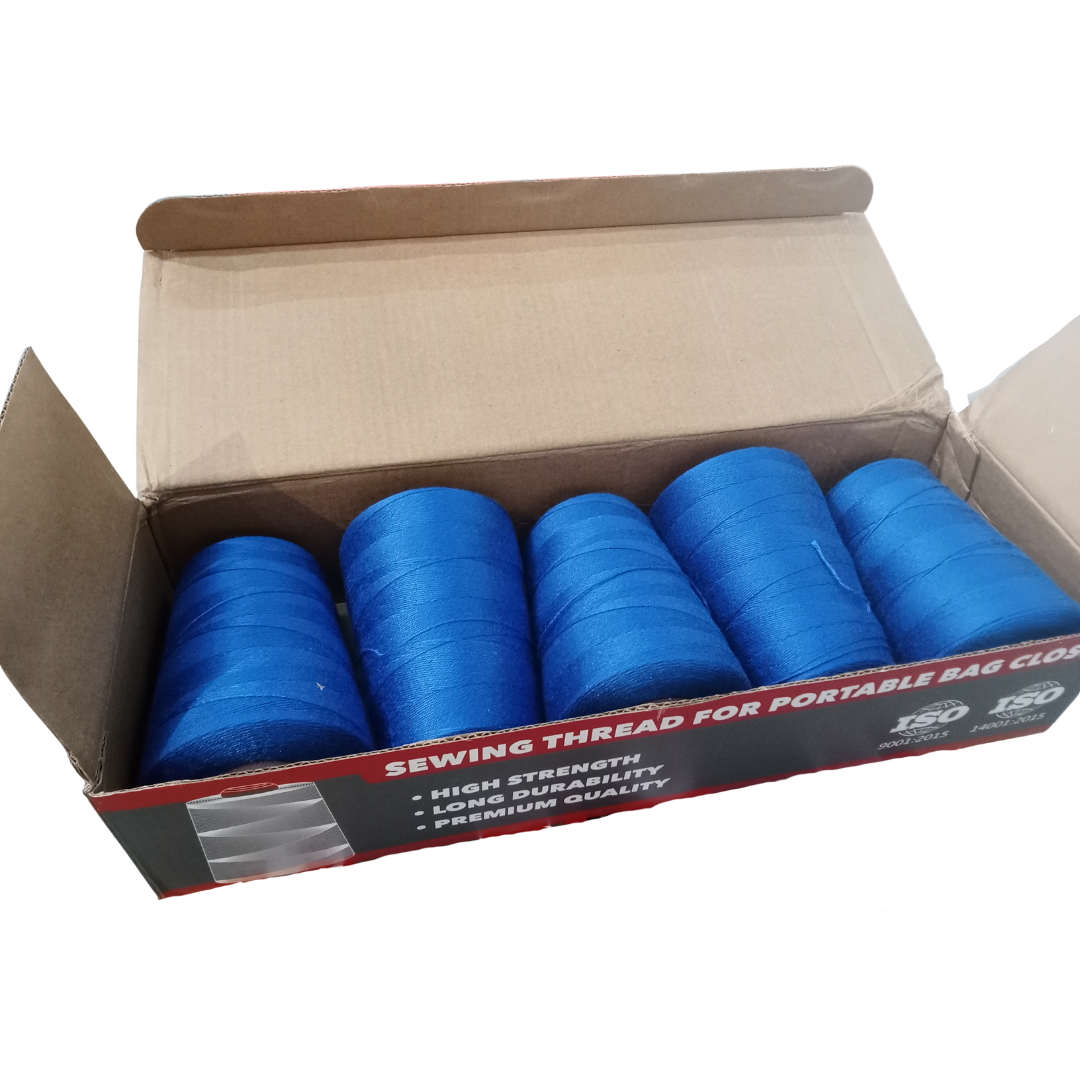 RHINO Pack de 5 Bobinas de Hilo para Máquina de Coser Sacos Color Azul (OUTLET)