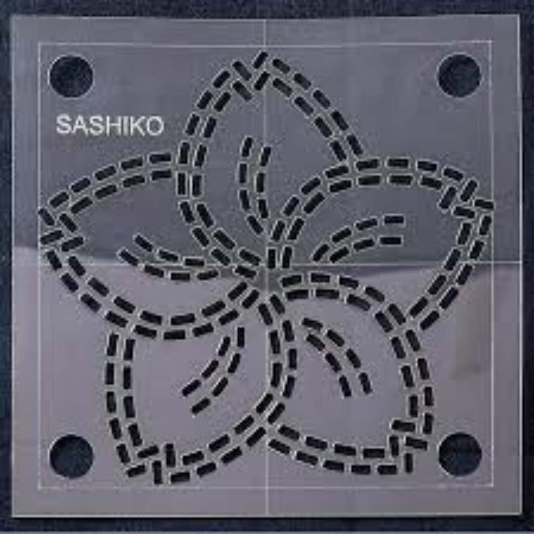 Plantilla para bordar Sashiko flor de cerezo