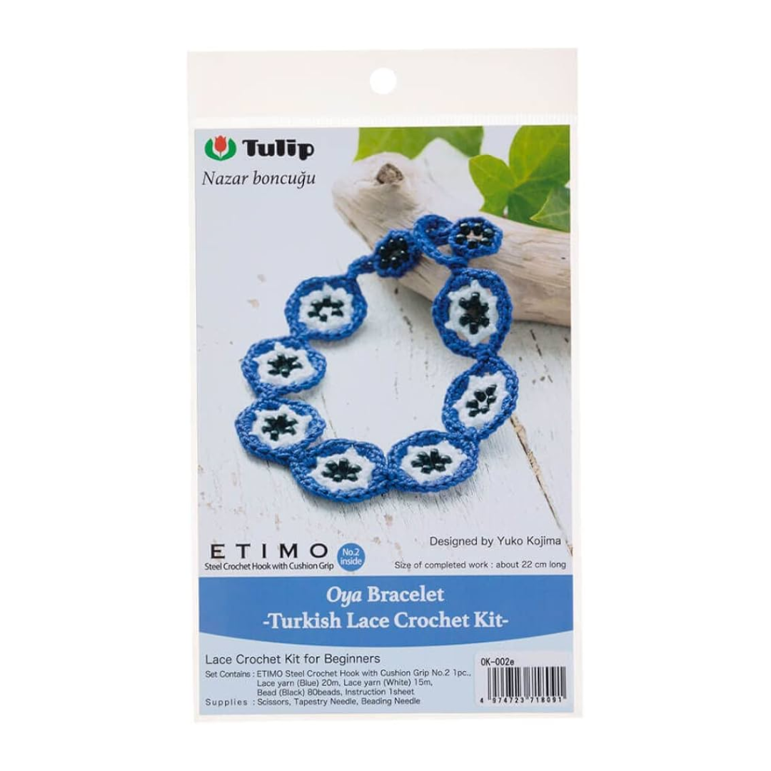 Set de Ganchillo TULIP OYA “Peach Boncuğu”