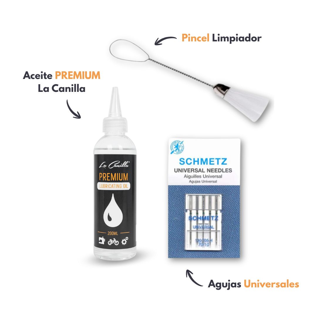 PACK Mantenimiento Máquinas (Aceite + pincel + agujas nuevas)