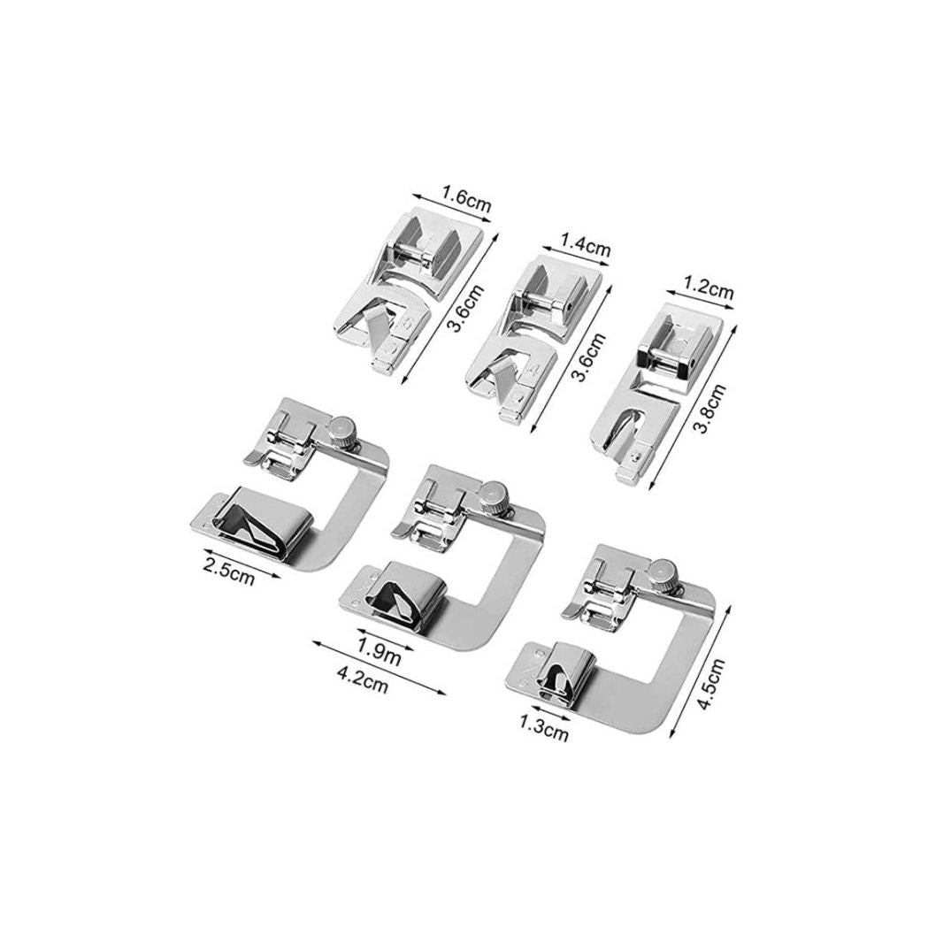 Kit de 8 Prensatelas Dobladillo - Bies