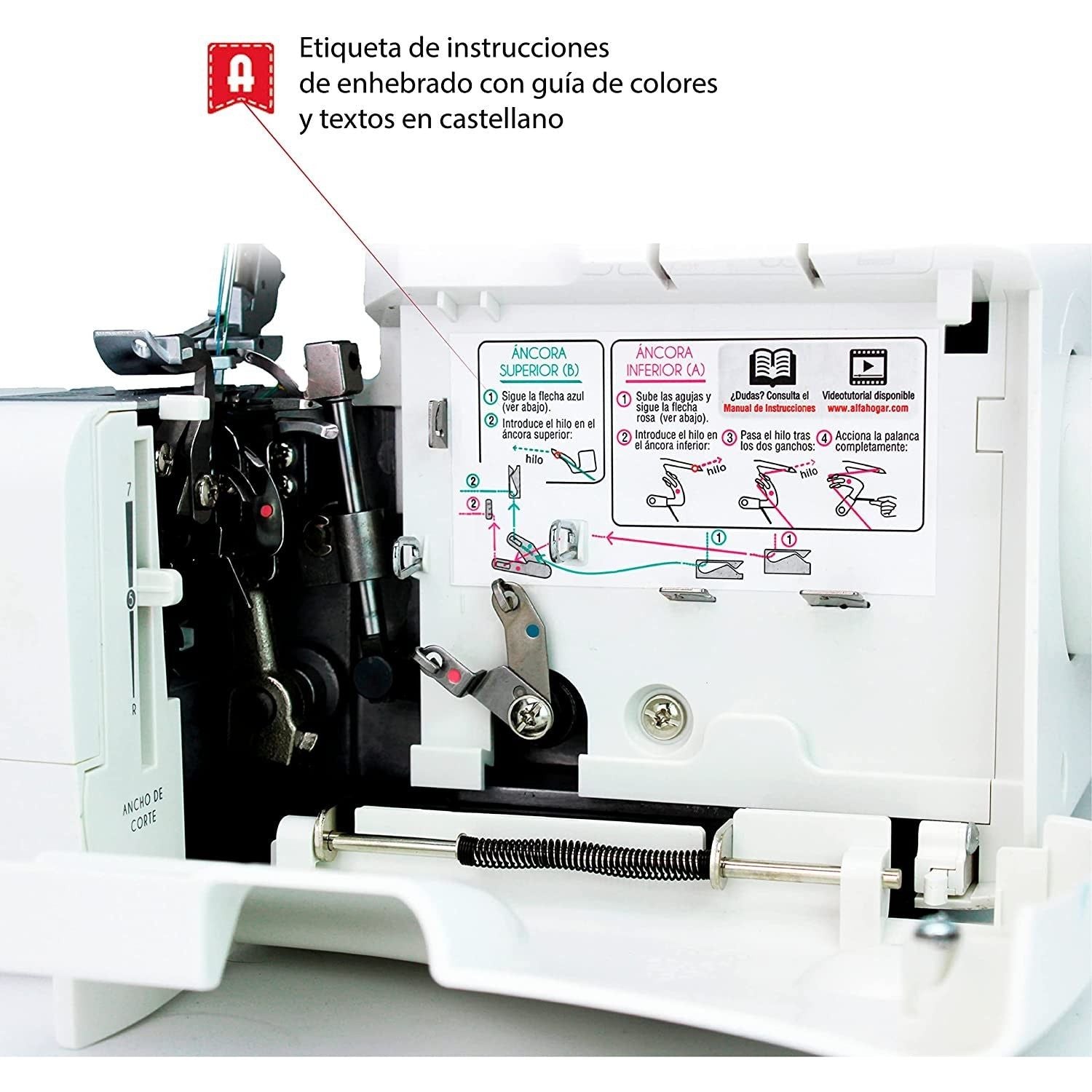 Máquina de coser doméstica Alfa 8707+