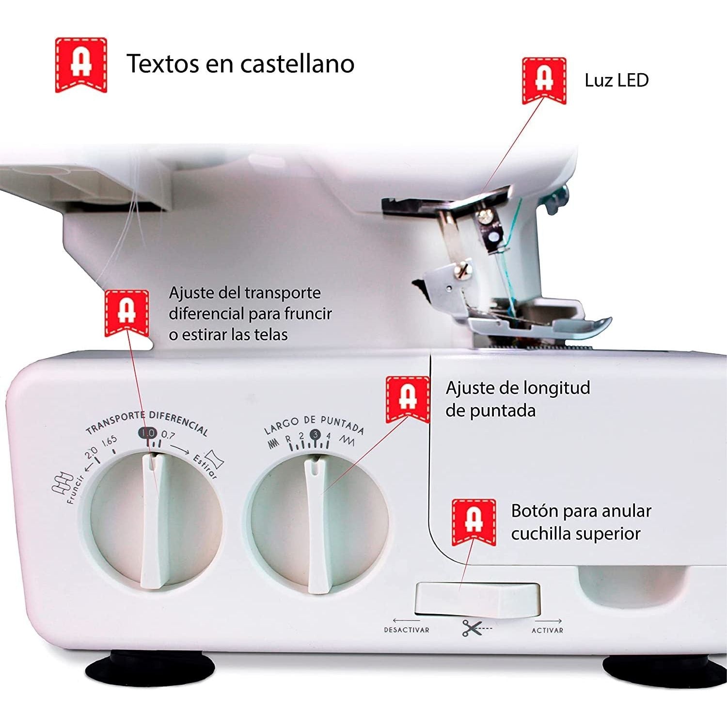 Máquina de coser doméstica Alfa 8707+