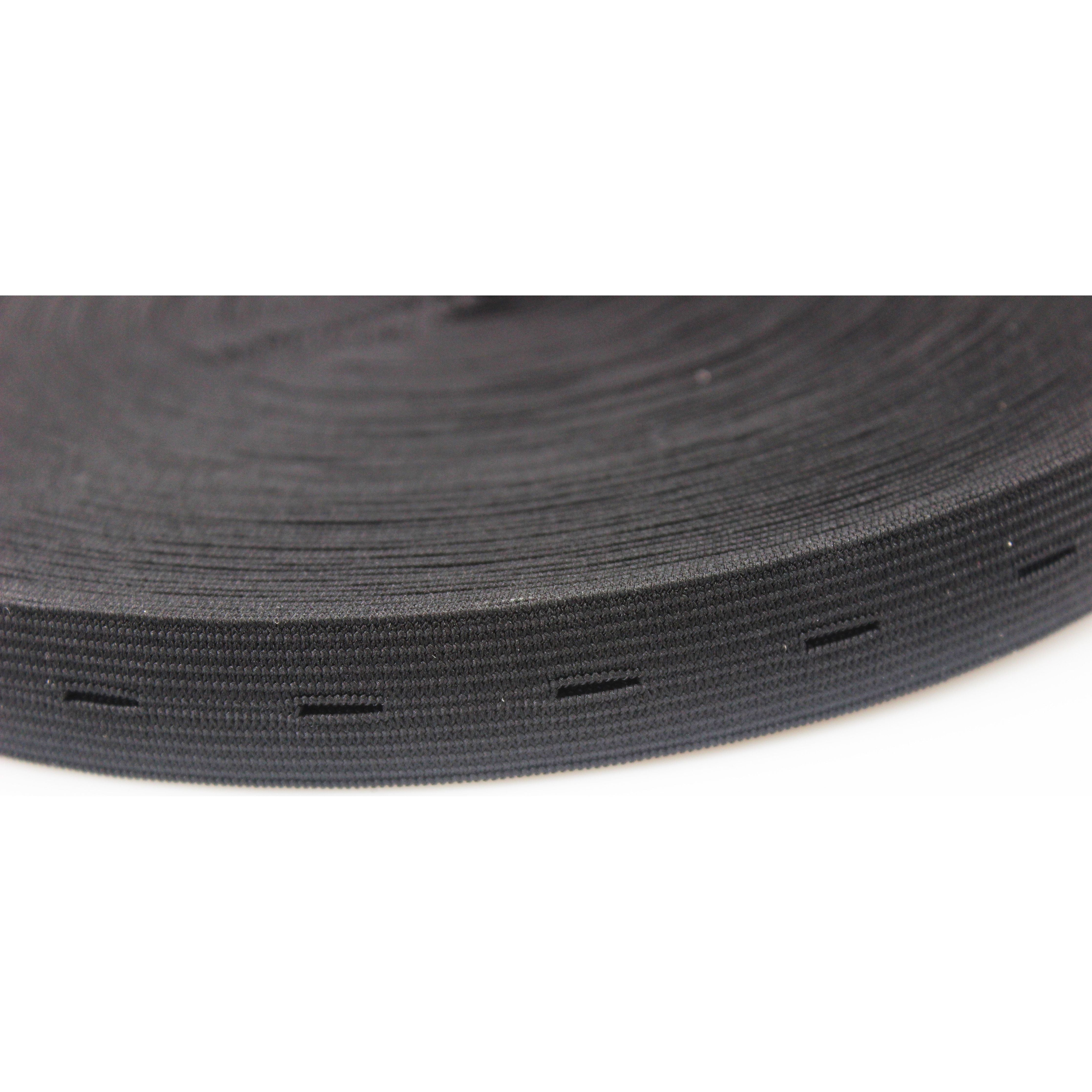 Cinta Elástica con Ojales Negra (18mm)