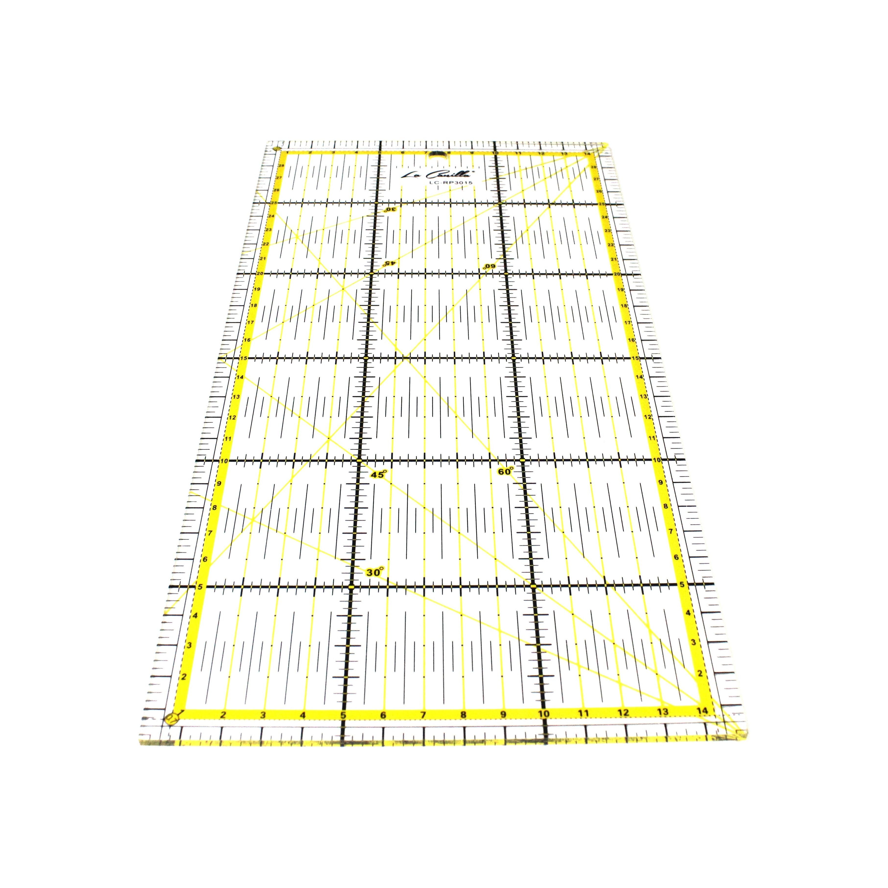 Regla de Patchwork 30x15 (Amarilla)