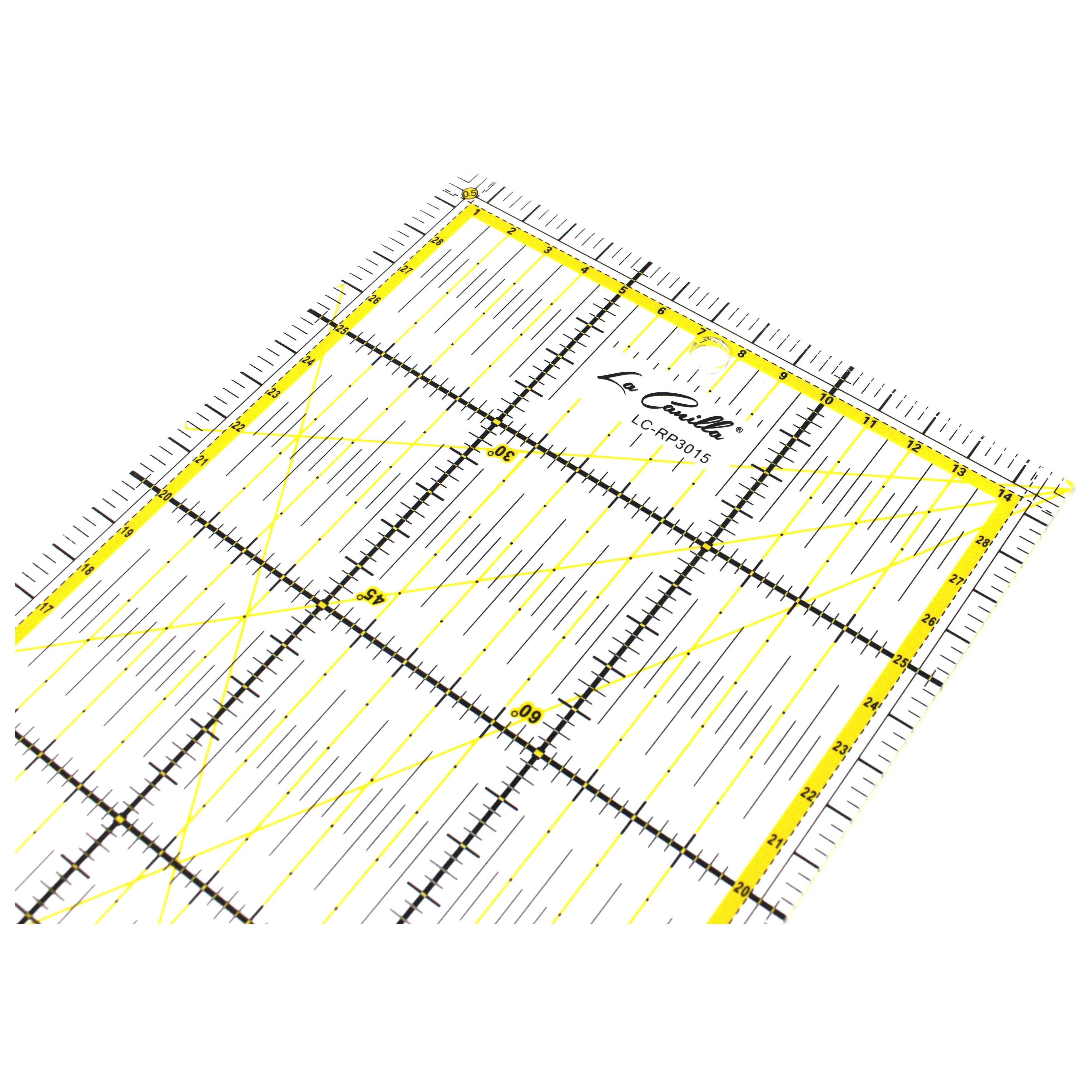 Regla de Patchwork 30x15 (Amarilla)