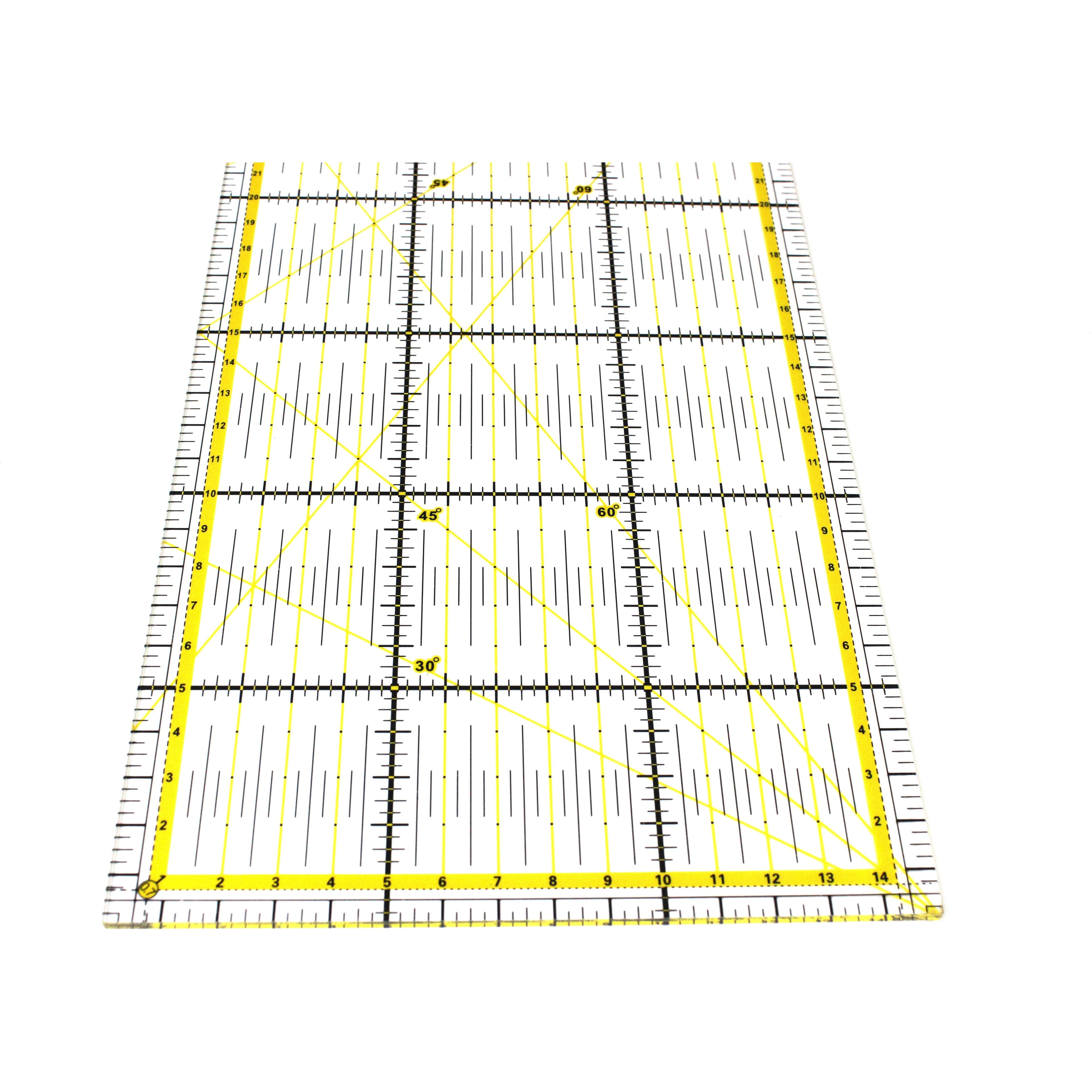 Regla de Patchwork 30x15 (Amarilla)
