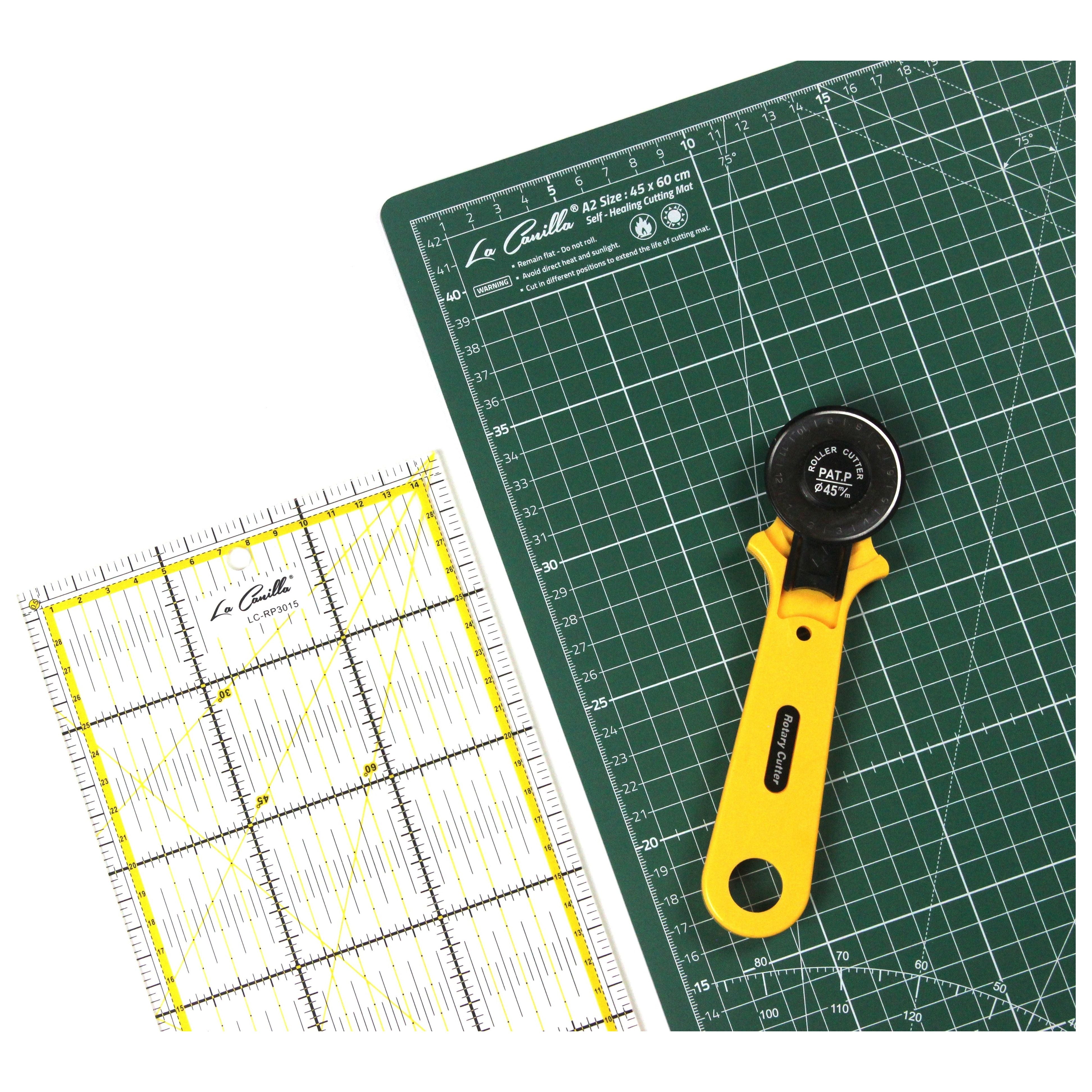 Regla de Patchwork 30x15 (Amarilla)