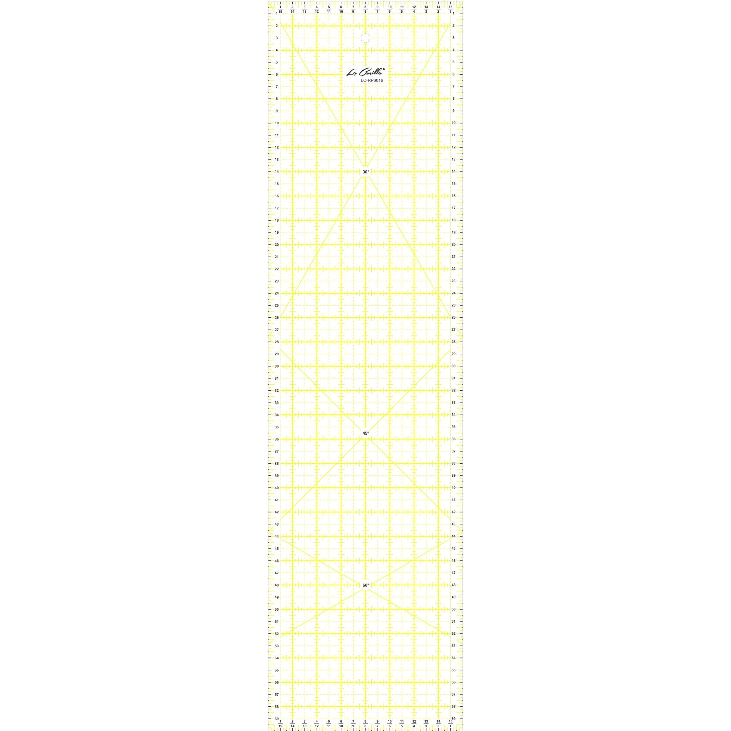 Regla de Patchwork 60x16cm (Amarilla)
