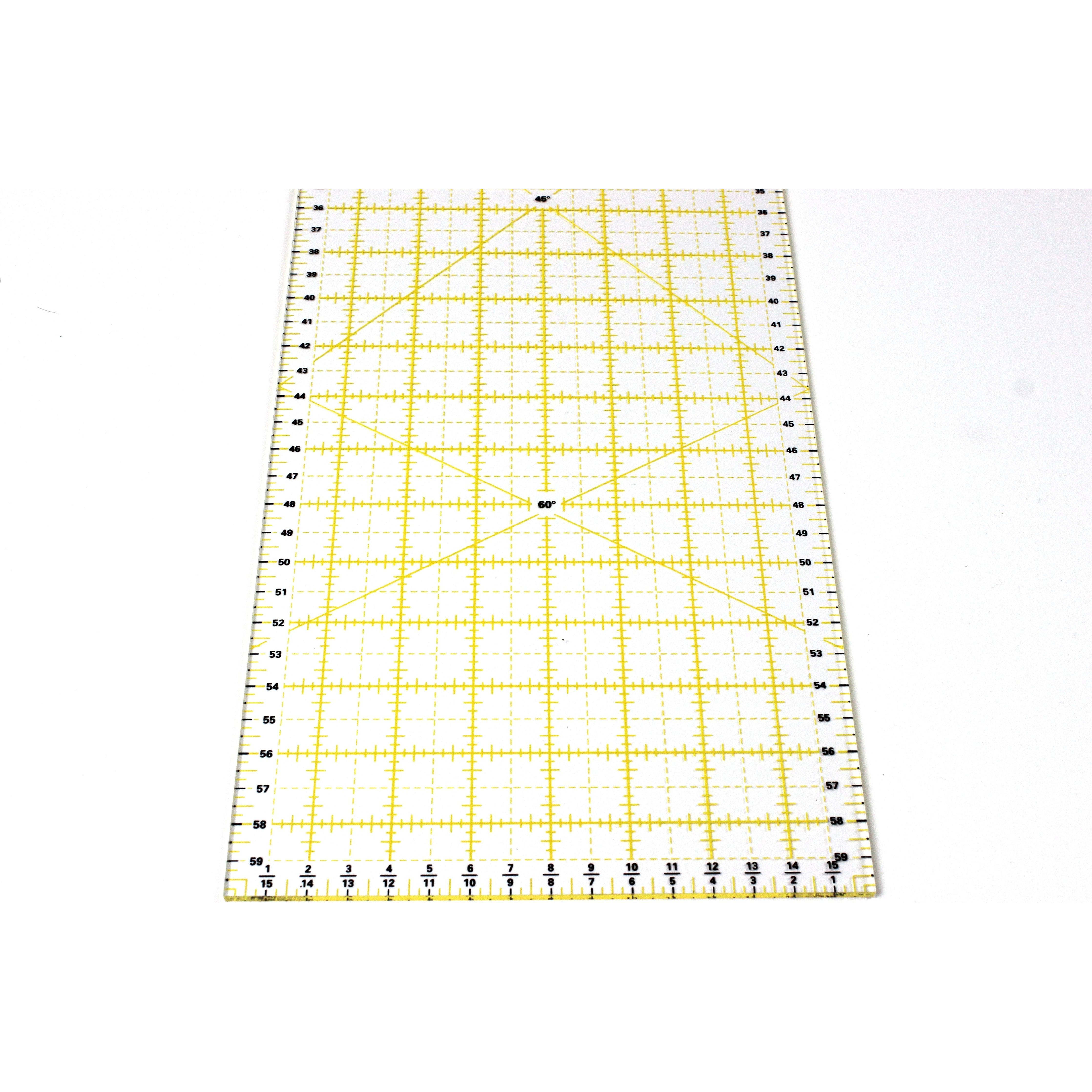 Regla de Patchwork 60x16cm (Amarilla)