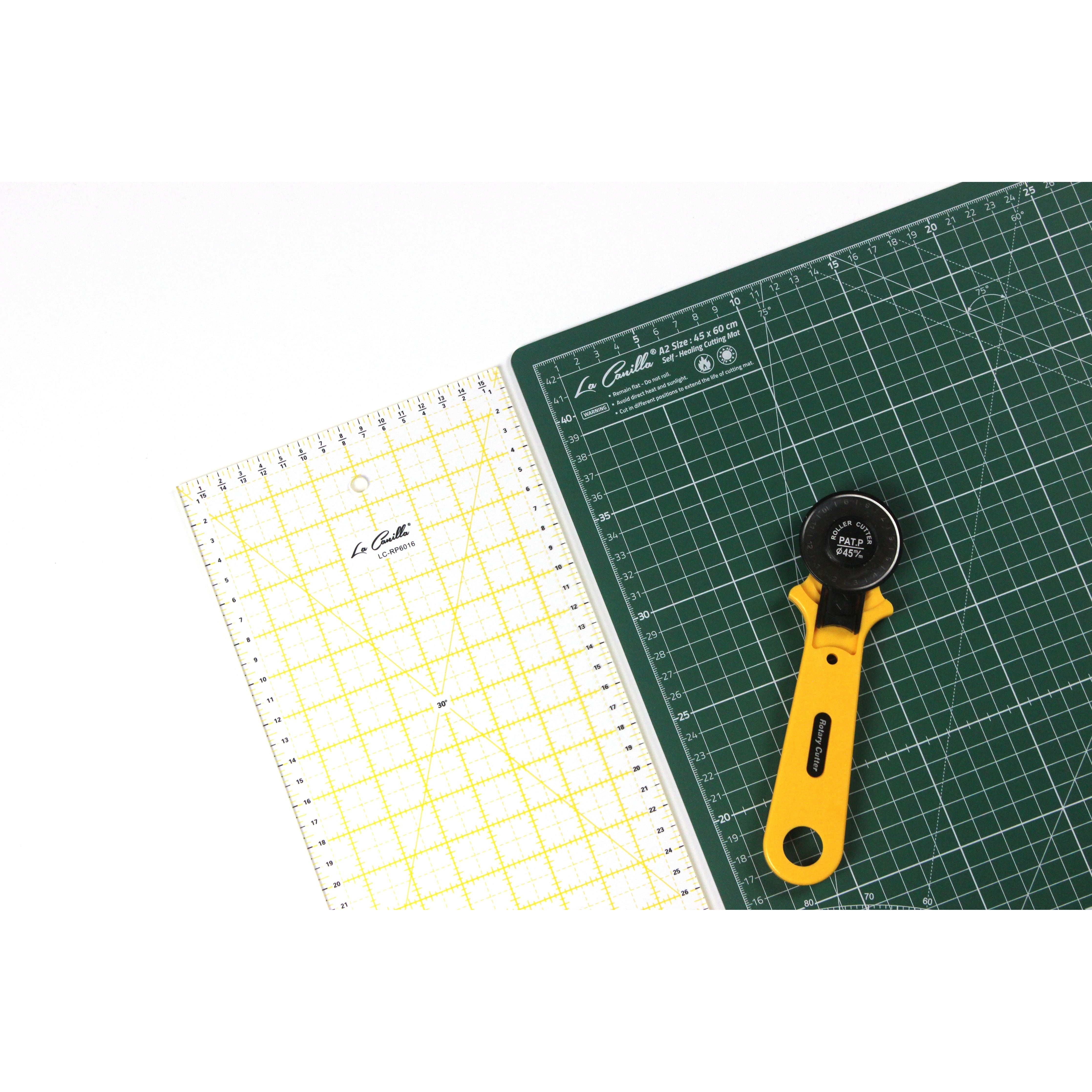 Regla de Patchwork 60x16cm (Amarilla)