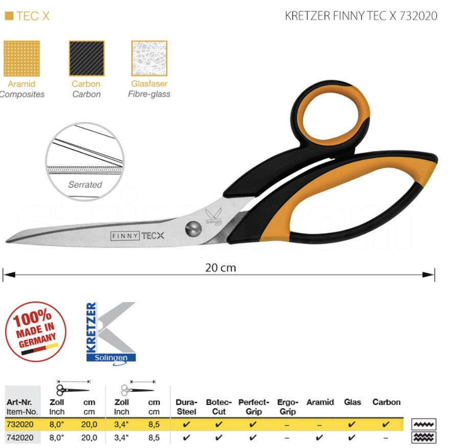 Tijeras KRETZER FINNY FINNY TEC X 8"