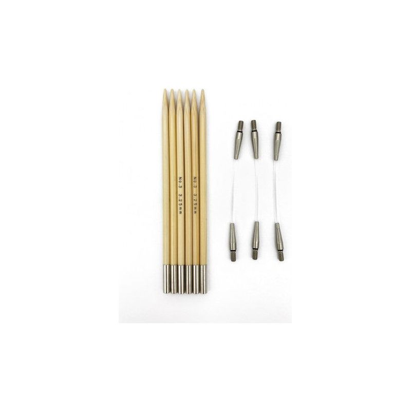Kit de Agujas de Ganchillo Intercambiables de Bambú
