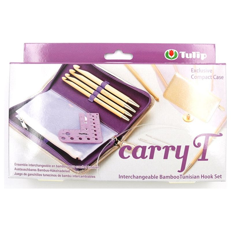 Kit de agujas de ganchillo tunecinos de bambú intercambiables