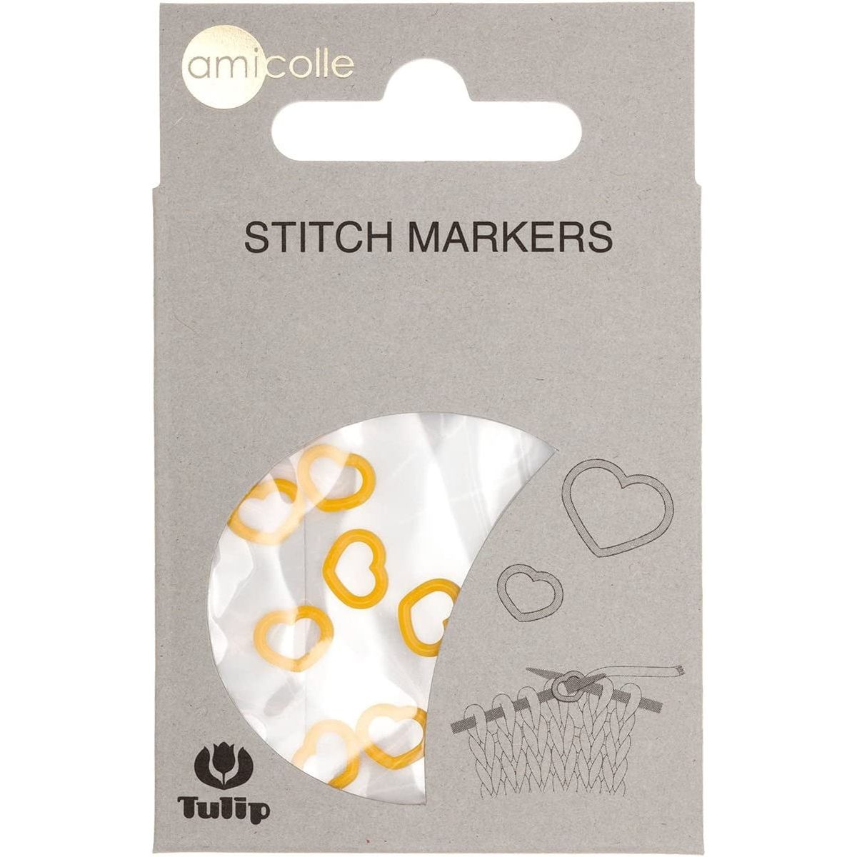 Marcador de puntadas (Corazón amarillo)