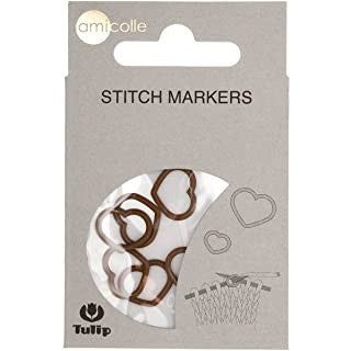 Marcador de puntadas (Corazón marrón) - M