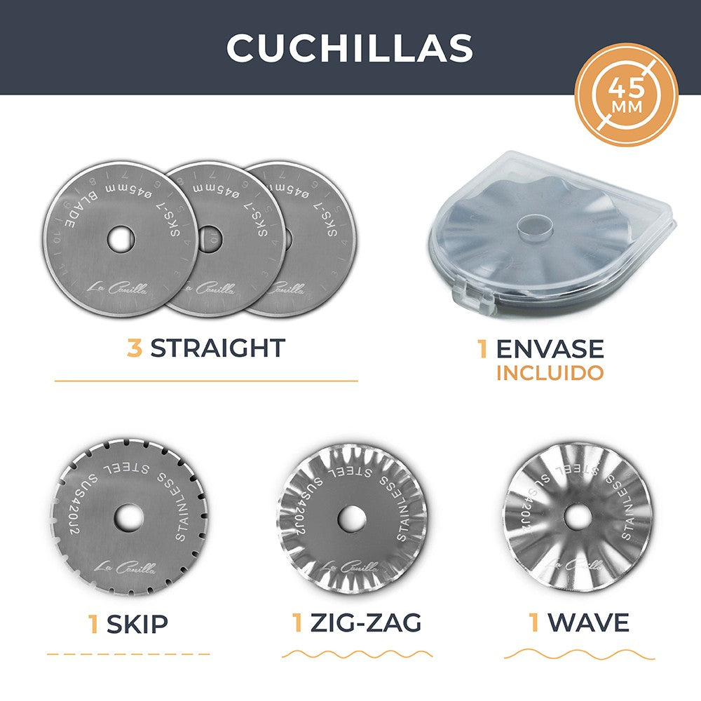 Set Cutter Rotativo + 6 Cuchillas
