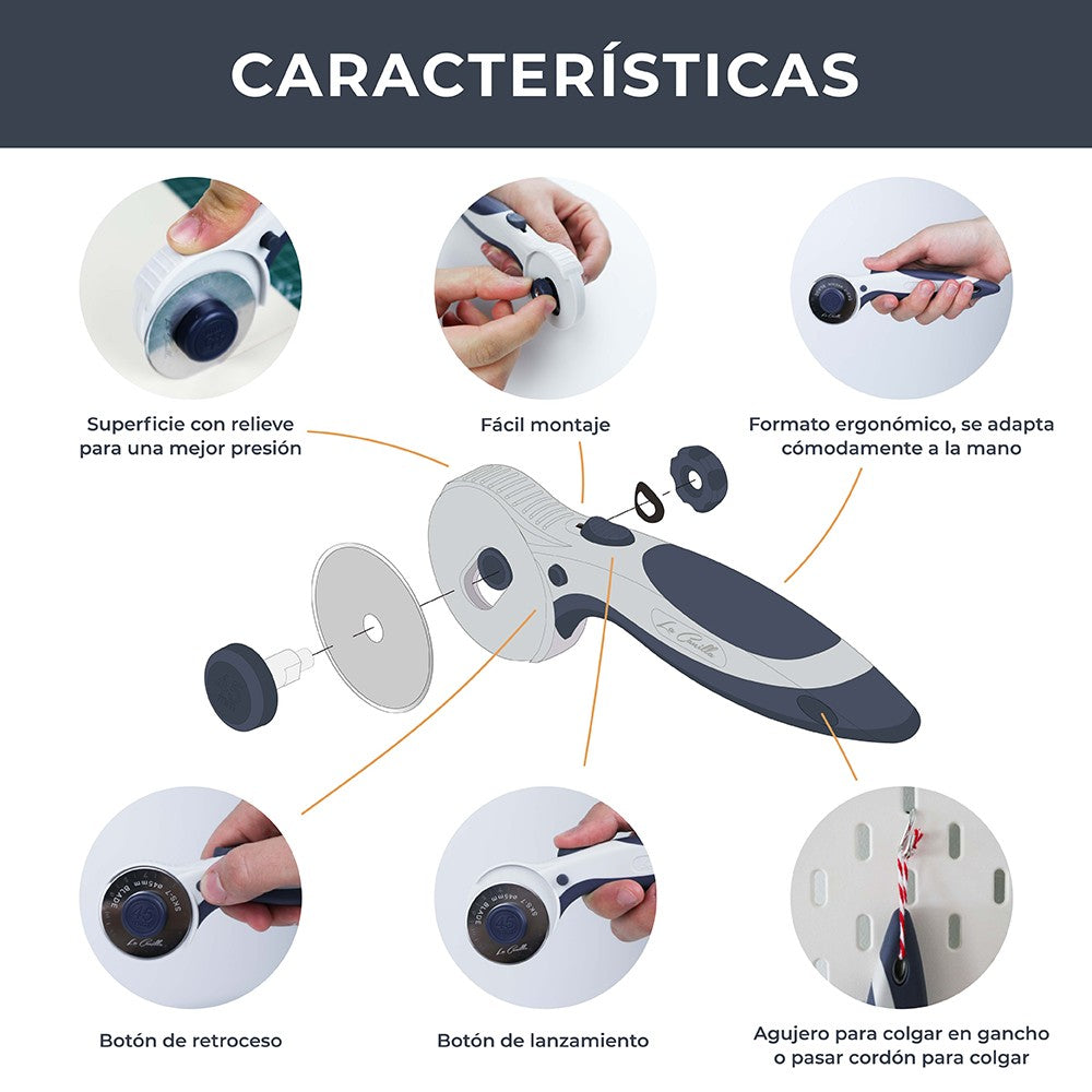 Set Cutter Rotativo + 6 Cuchillas