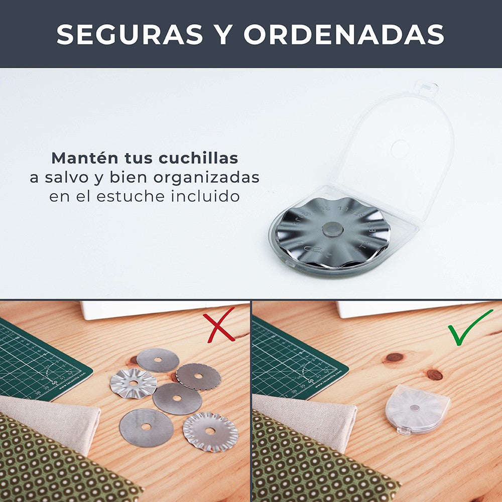 Set de 6 Cuchillas Ø45mm para Cutter Rotativo