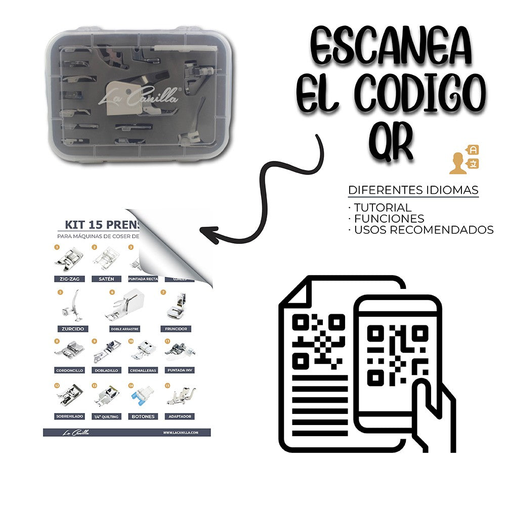 Kit 15 prensatelas universales