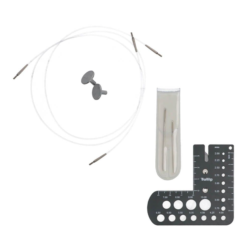 Set de Agujas Intercambiables de Bamboo CarryC "Fine Gauge"