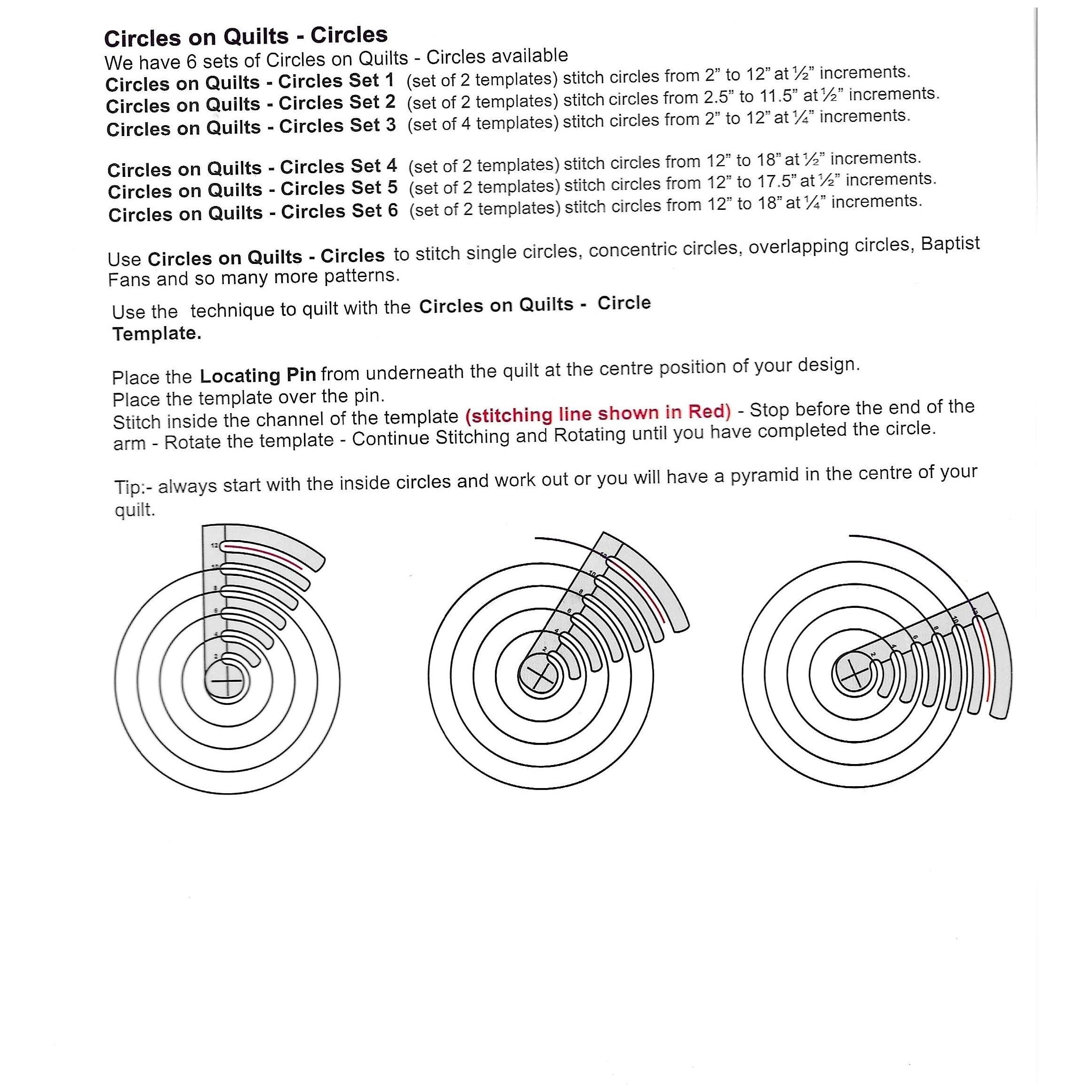 Set de Plantillas Circulares Quilting