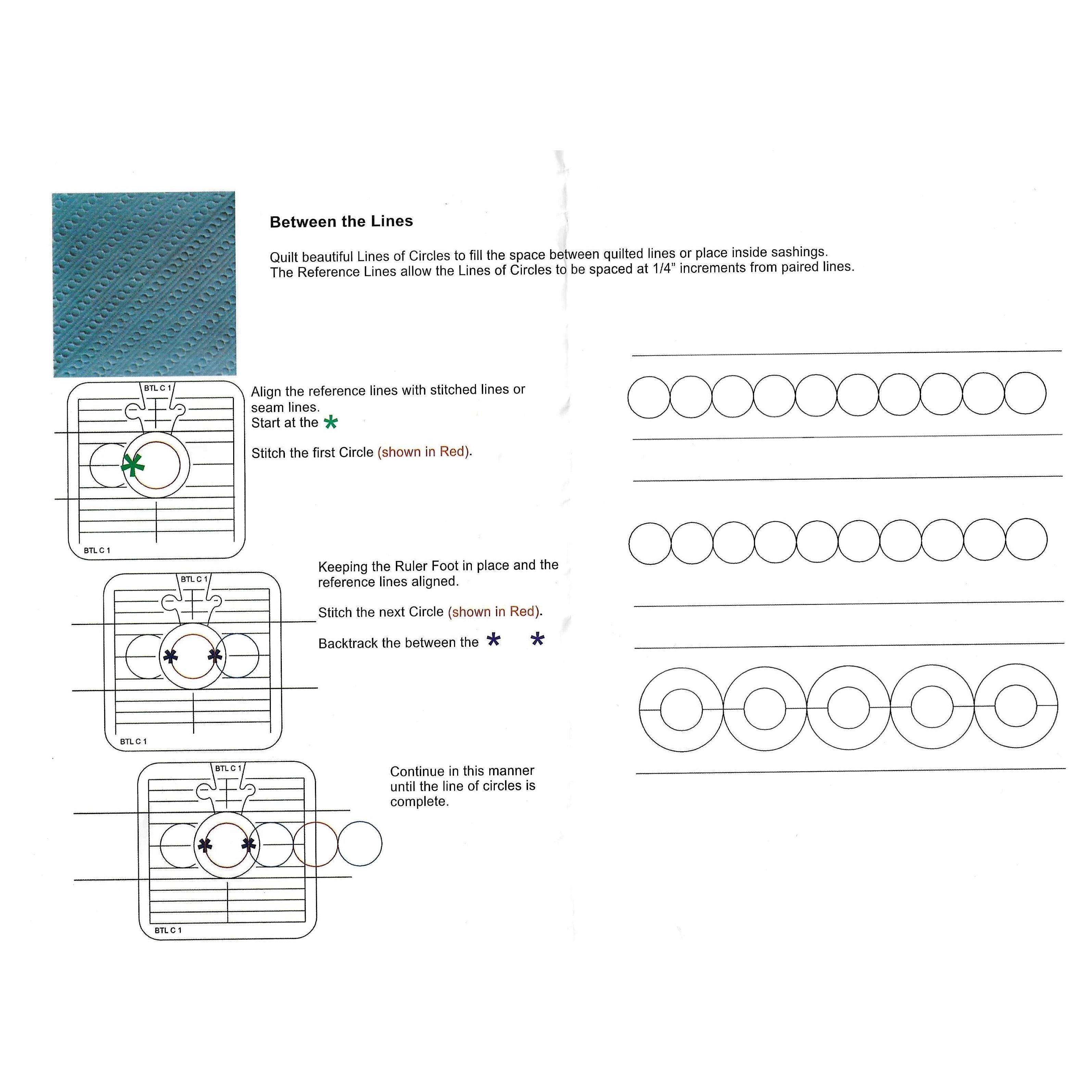 Plantillas Circulares para Quilting Entre-Líneas