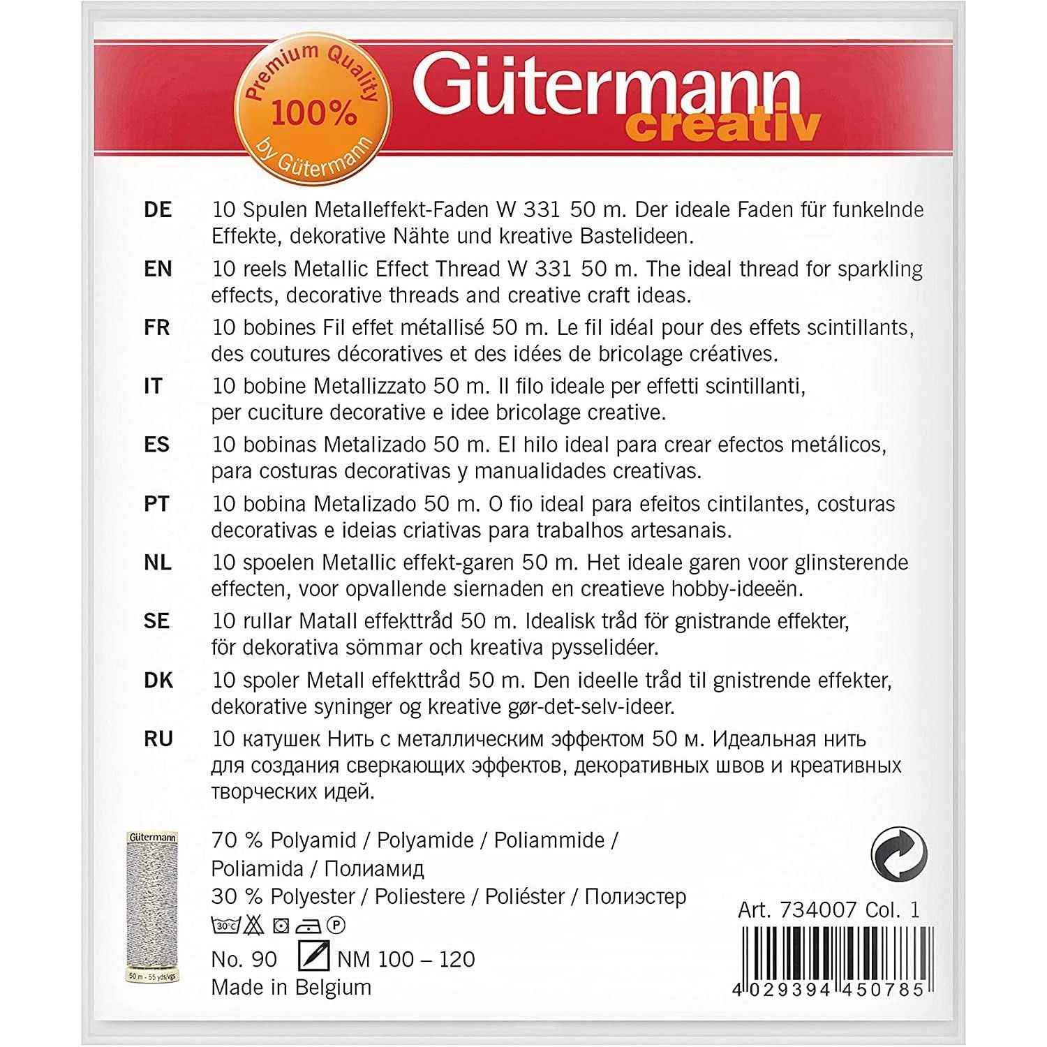 Set de Hilos Metálicos Gütermann