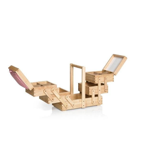 Costurero de madera tamaño mediano color blanco "Prym".