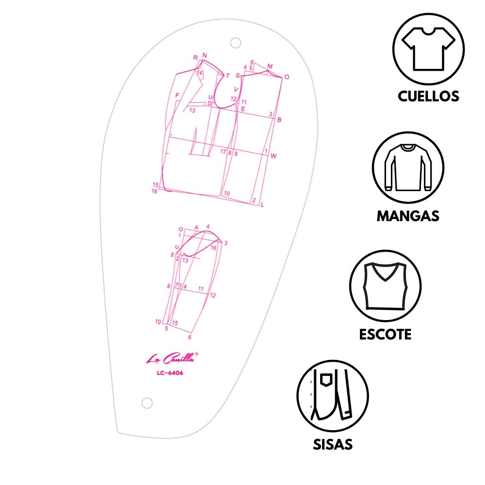 Regla Sisómetra de Patronaje