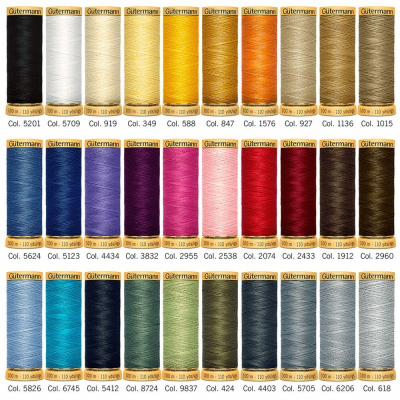 Set de Hilos Algodón C Ne 50 100mts